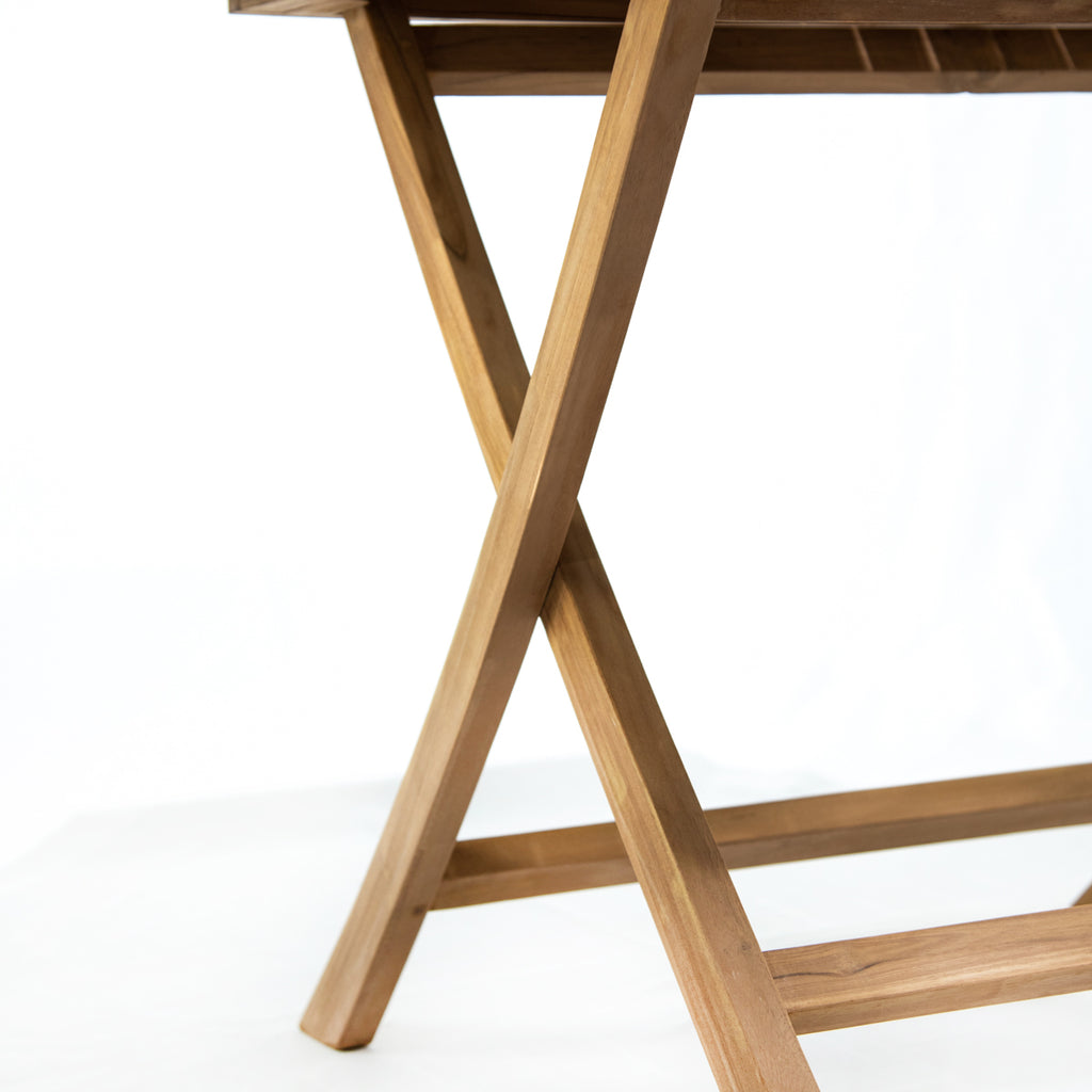 Mesa plegable madera de teca 76x130x120cm