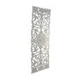Panel rectangular madera tallada con diseño de flor y ramas 200 x 70 cm