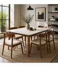 Mesa de Comedor Alemania Piedra Sinterizada y Madera Walnut