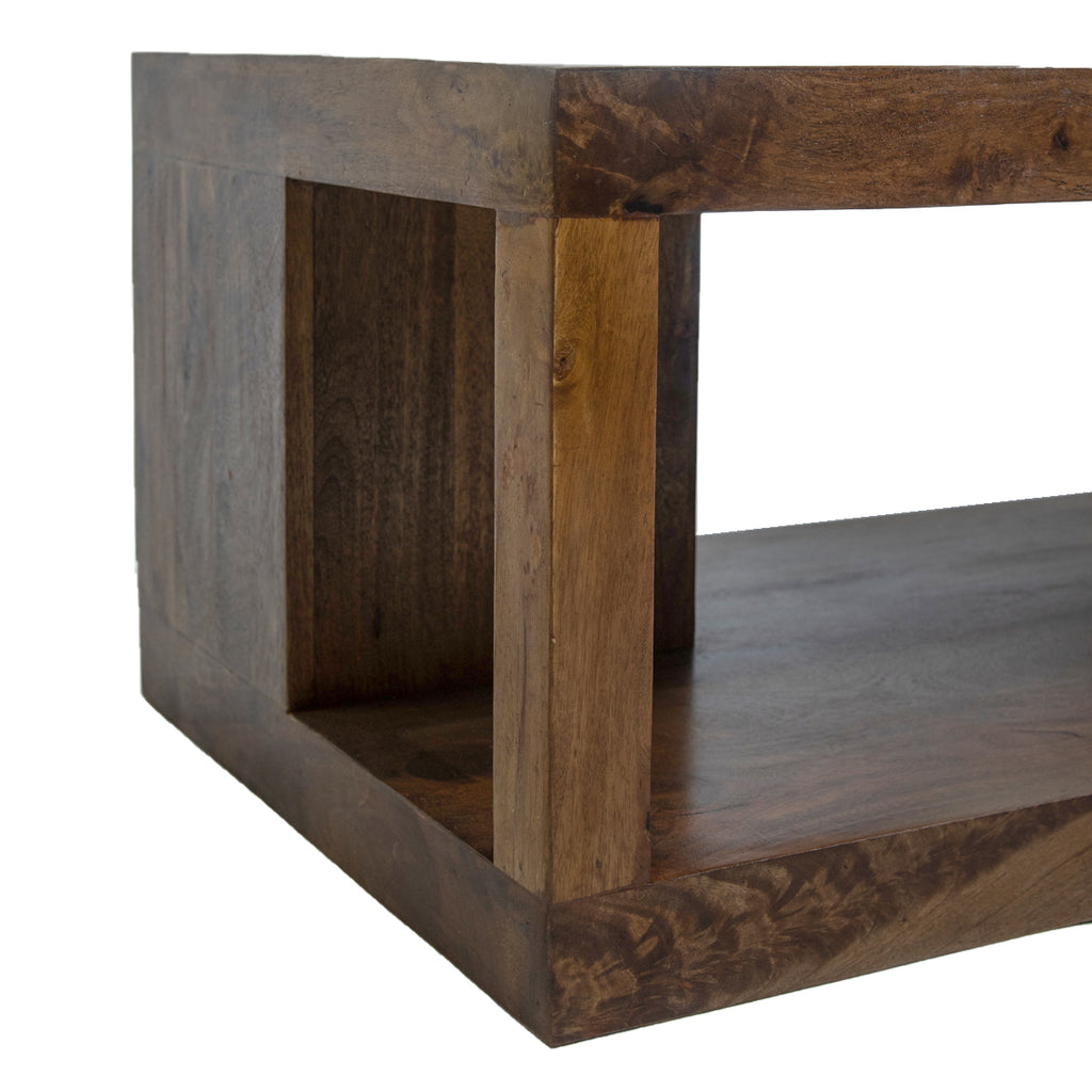 Mesa de Centro Rectangular Madera de Mango 115x60x45cm