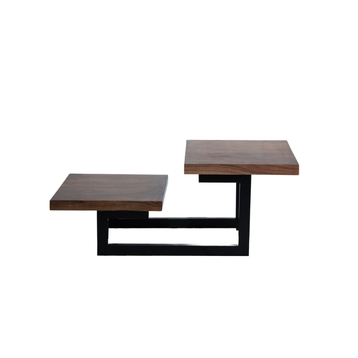 Mesa de centro dos niveles madera de acacia 46x110x50cm