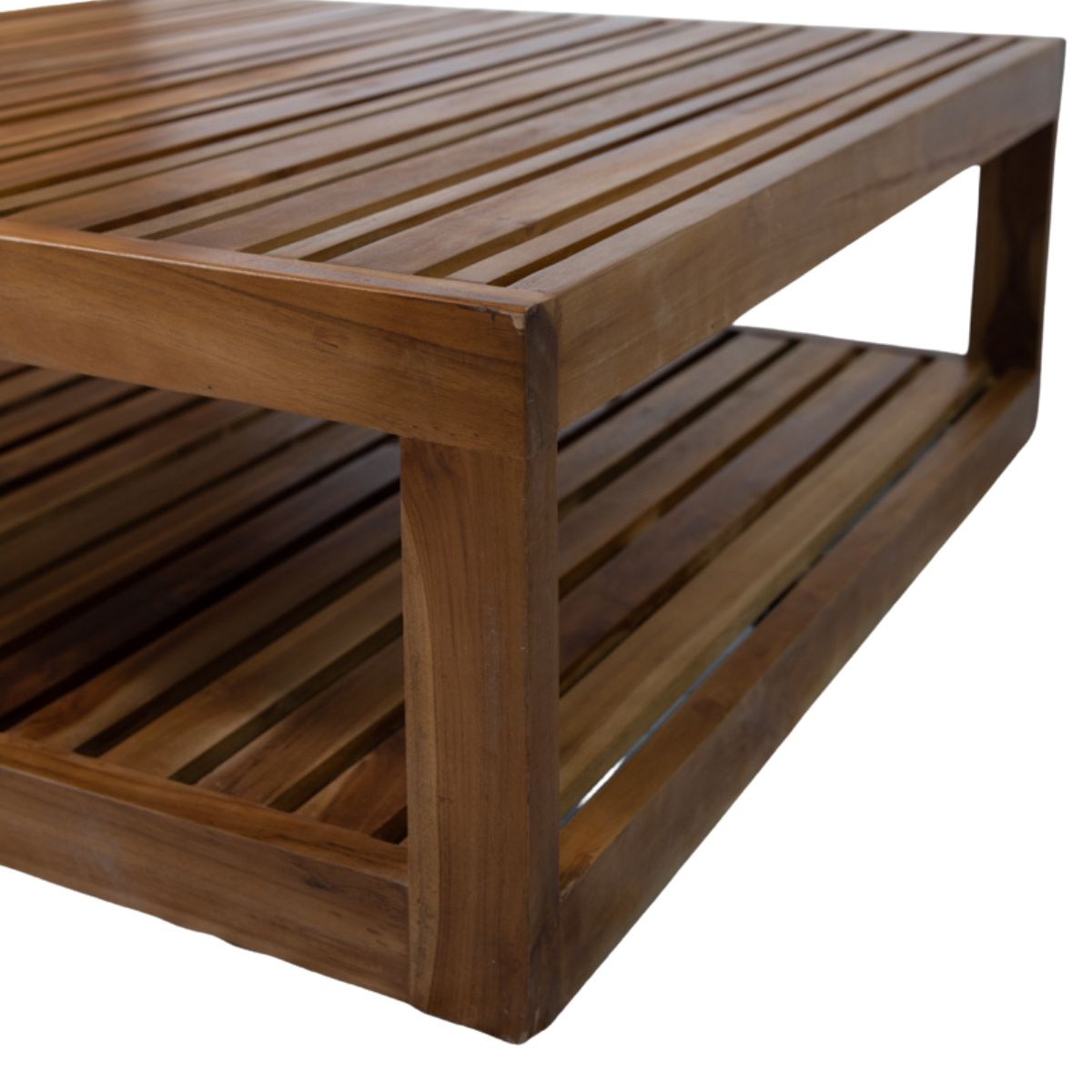 Mesa de centro madera de teca 96 x 96 x 36 cm