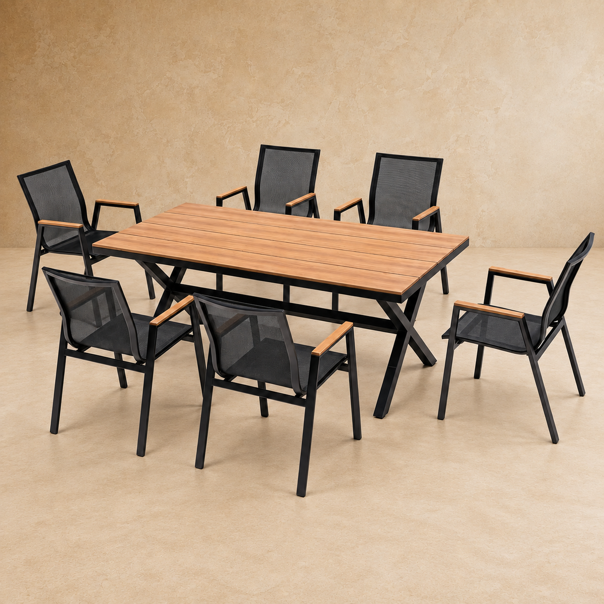 Mesa de Comedor Terraza Strauss 180x90x72 cm