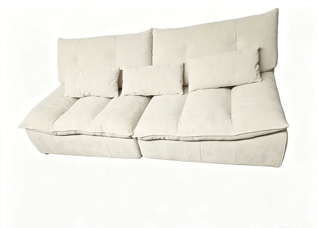 Sofá Siena de Tela Beige 226 cm