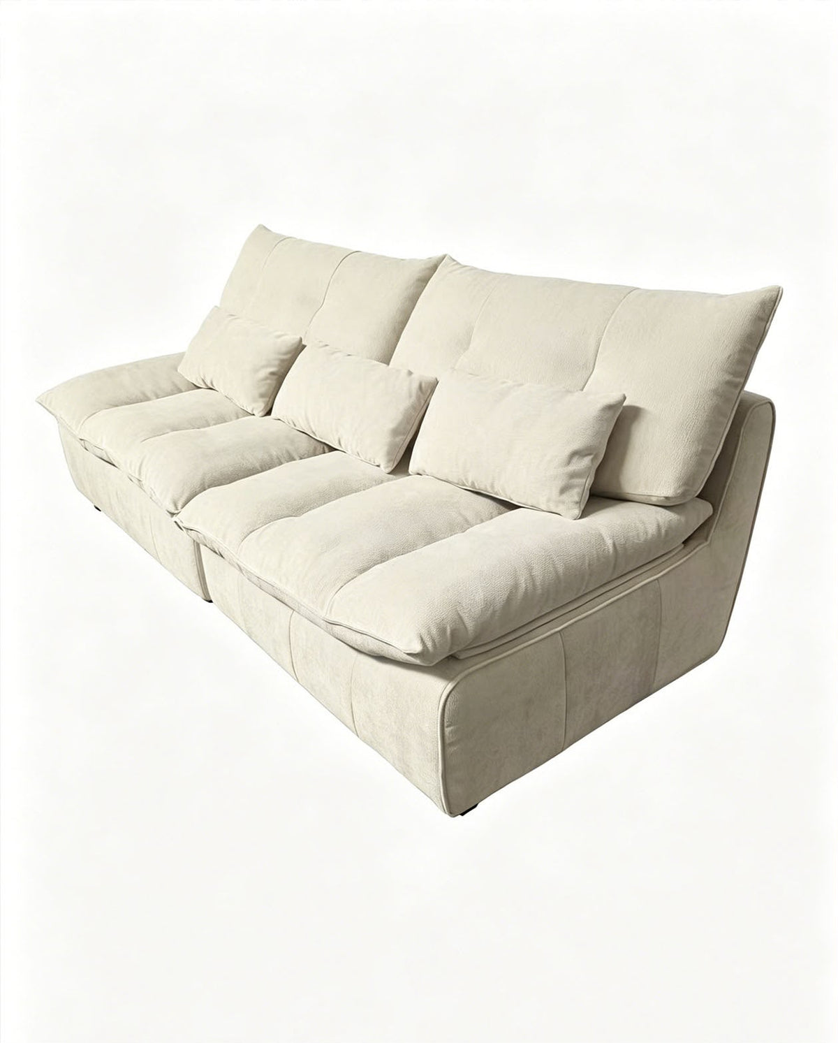 Sofá Siena de Tela Beige 226 cm
