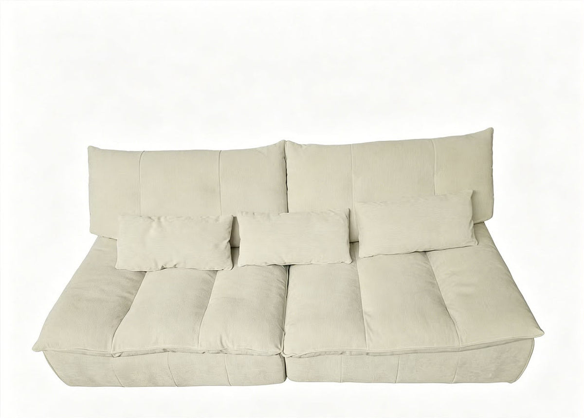 Sofá Siena de Tela Beige 226 cm
