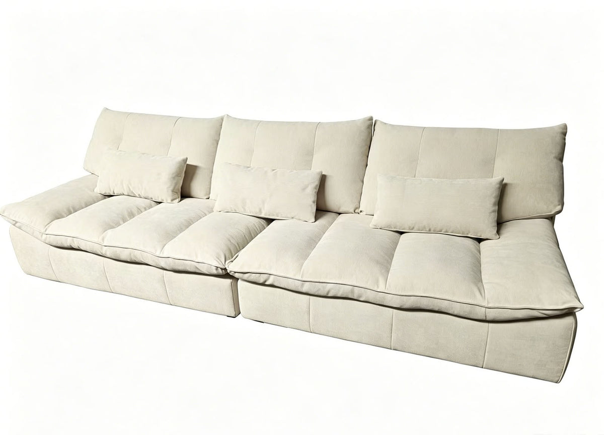 Sofá Siena de Tela Beige 306 cm
