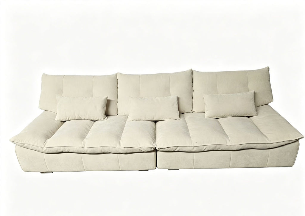 Sofá Siena de Tela Beige 306 cm
