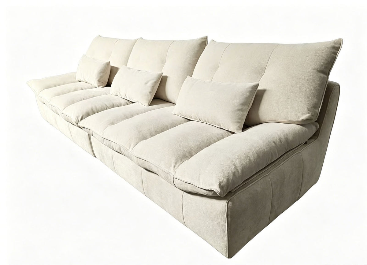 Sofá Siena de Tela Beige 306 cm