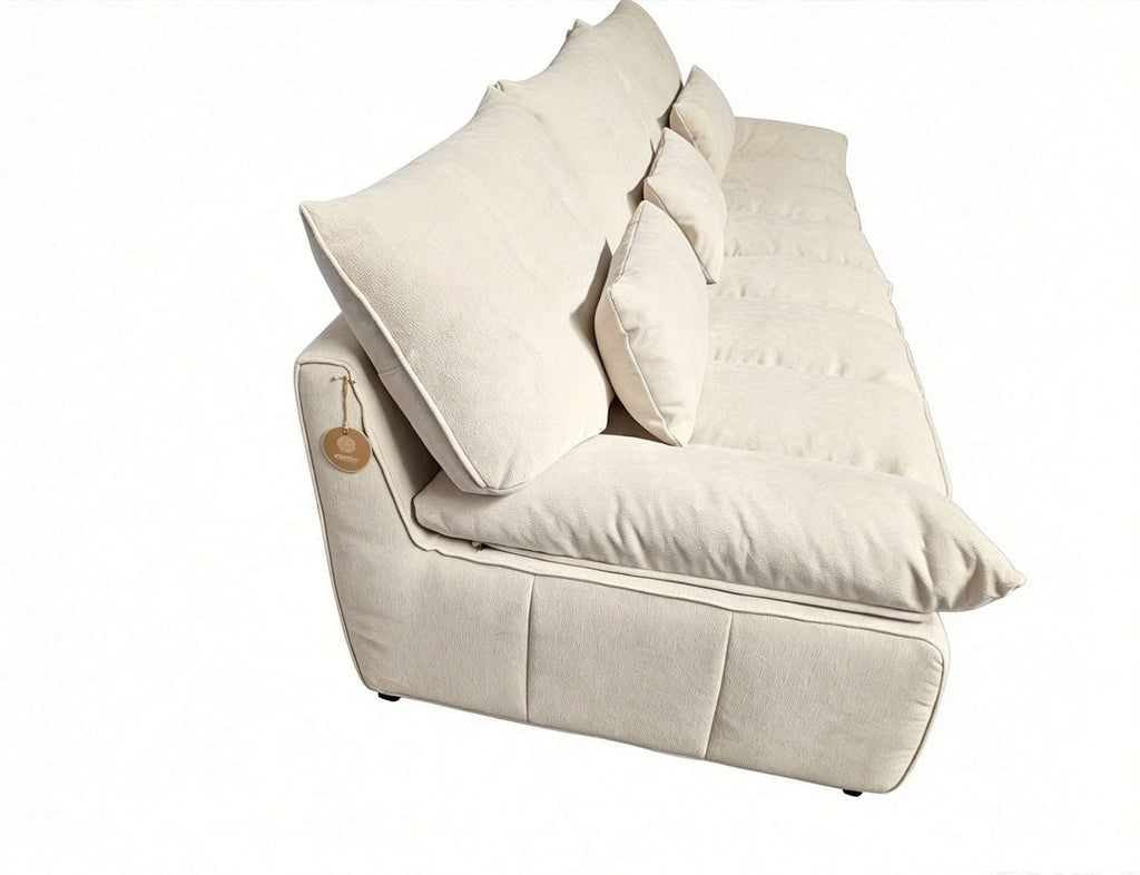 Sofá Siena de Tela Beige 306 cm