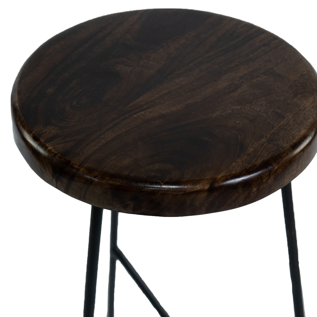 Taburete Madera de Mango y Metal