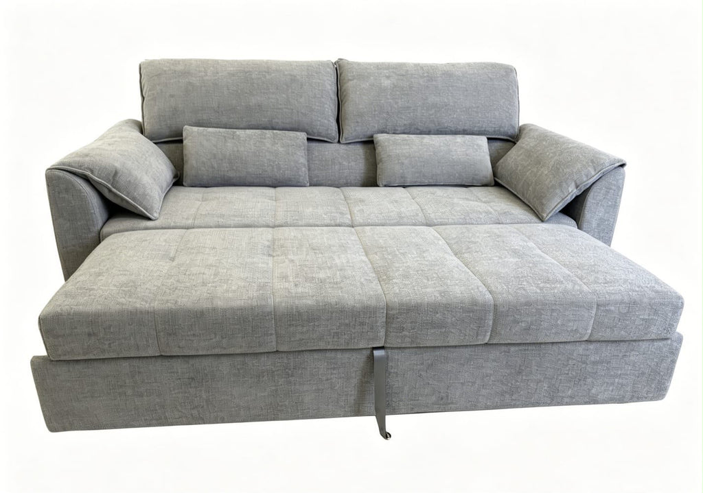 Sofá Cama Royale de Tela Gris 225 cm