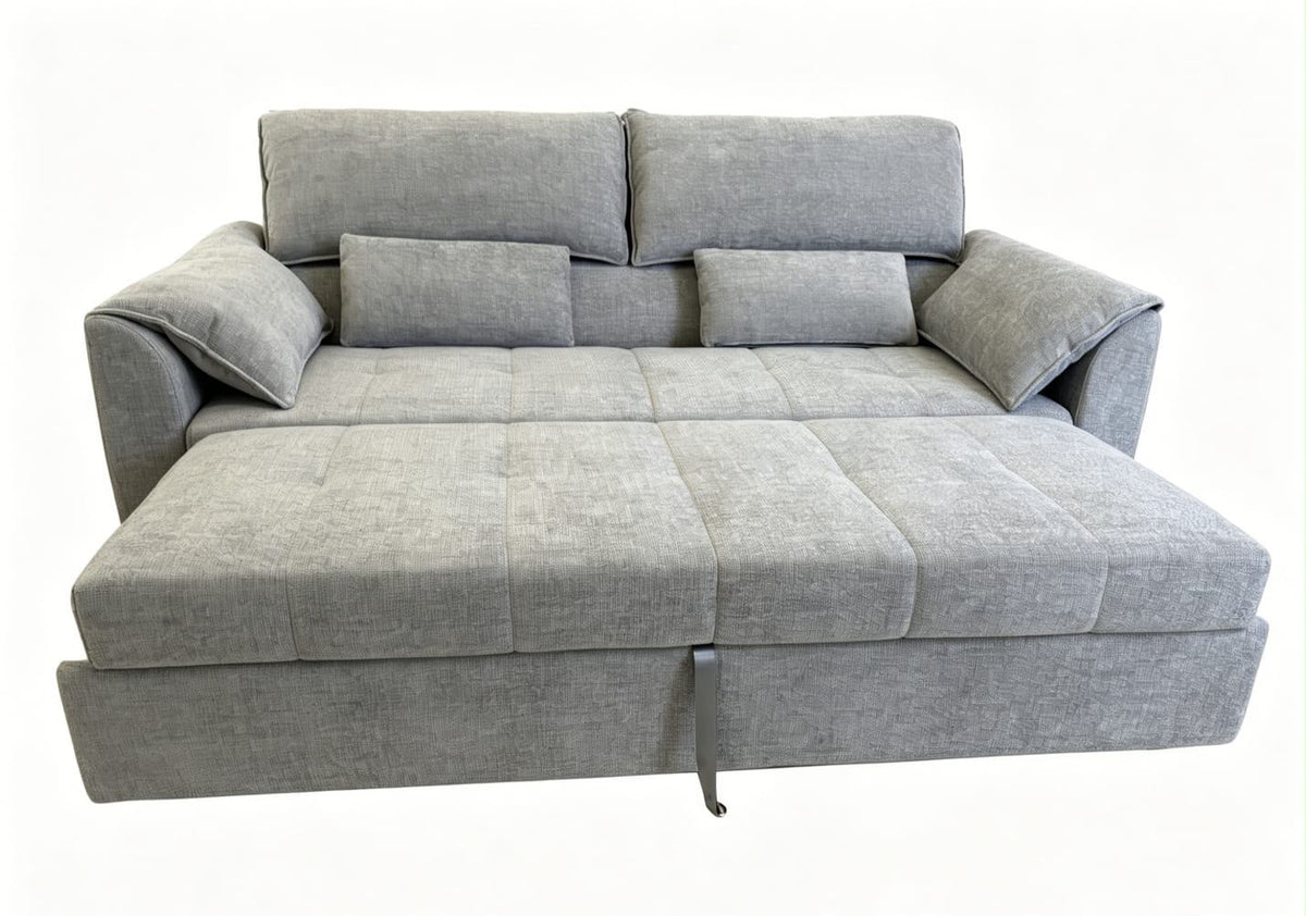 Sofá Cama Royale de Tela Gris 225 cm