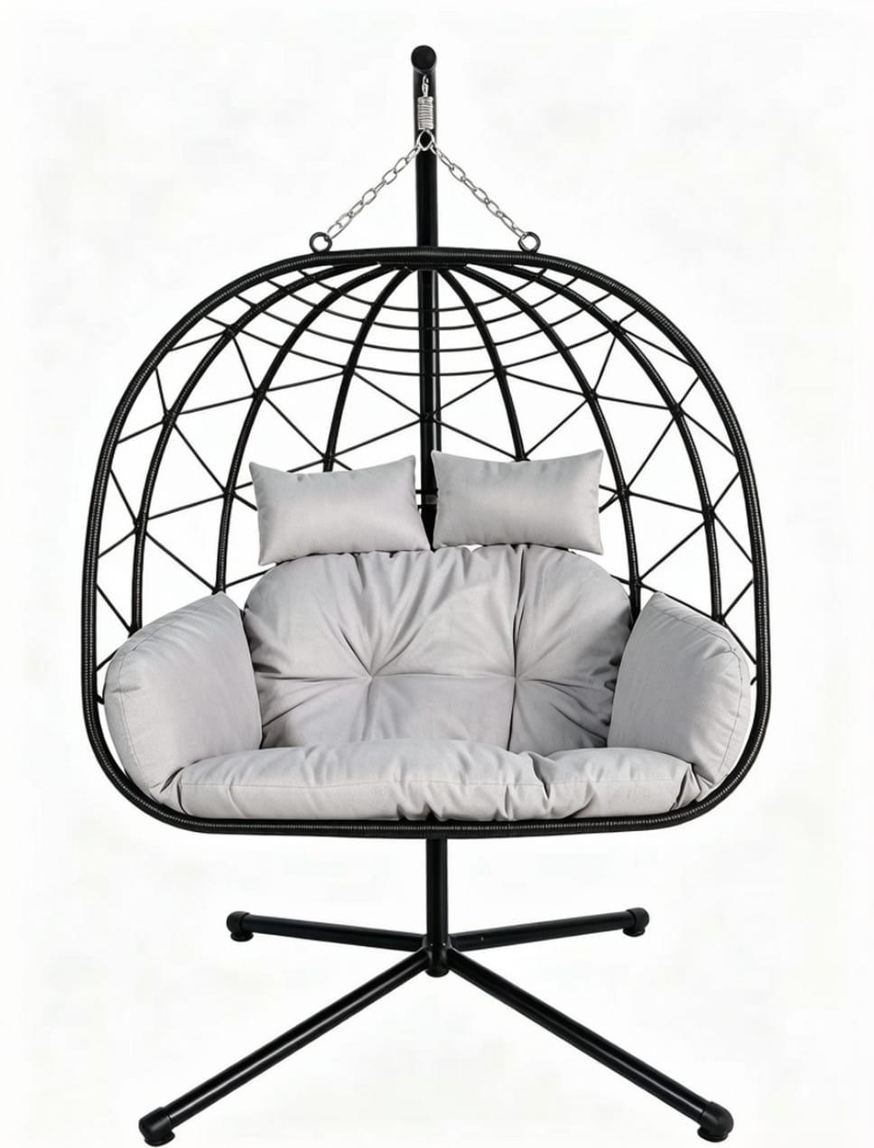 Silla Swing Victoria Negra 116x124x86 cm
