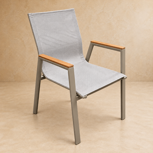 Silla de Terraza Marbella Textileno Gris 55x64x89 cm