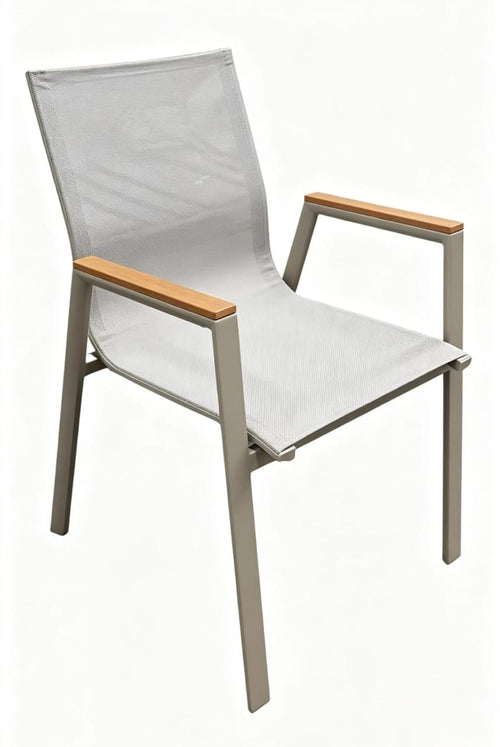 Silla de Terraza Marbella Textileno Gris 55x64x89 cm