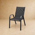 Silla de Terraza Rinconada Textileno Negro 55x72x92 cm