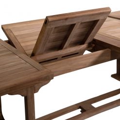 Mesa extensible rectangular madera de teca 195x110x76cm