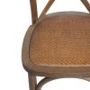 Silla cruceta madera de haya y rattan