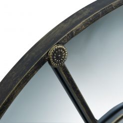 Espejo de 80 cm estructura de acero terminación Bronce envejecido