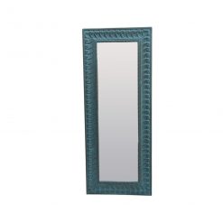 Espejo borde turquesa madera tallado 60 x 150 cm
