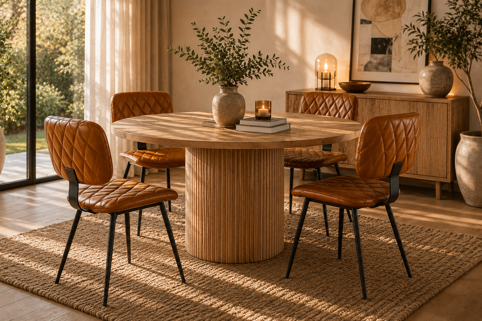 MSIL-MA123183-55 (1) Silla Comedor de Cuero Café Cognac Lisboa | NéctarDeco