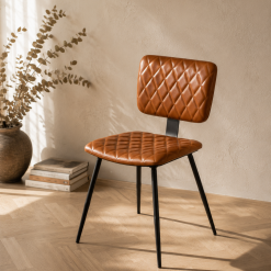 Silla Lisboa Cuero Full Grain Cognac