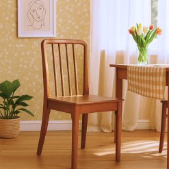 Silla de madera ALLEN madera natural palillaje en respaldo