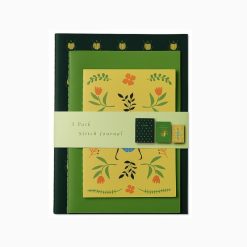 SET 3 LIBRETAS PLANNER PARKS / 10X15CM 32 HOJAS 70GSM NEGRA / 13X18CM 36 HOJAS 70GSM VERDE / 15X20CM 40 HOJAS 70GSM BEIGE