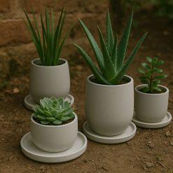 Macetero PRAGA Beige (Selecciona Tamaño)