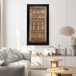 Cuadro El Nogal Canvas HD y pintado a mano Beige/Café marco caramelo 65 x 123cm