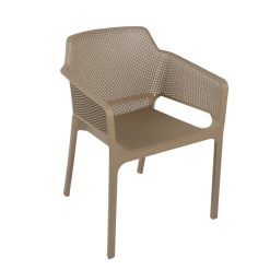 Silla Marion con brazos color beige