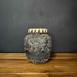 Vasija Macaco Alfarería Negra / Rafia