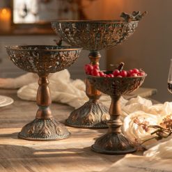 Copón Romano grande metal dorado 29 x 27 x 34,5cm