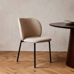 Silla Jack Tela Gris con Estructura Metálica Negra 59,5 X 51 X 84CM