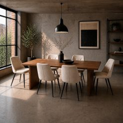 MESA COMEDOR ALINKA POLIMADERA WALNUT 180X110X75