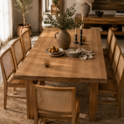 MESA COMEDOR ROBERTO RECTANGULAR MADERA FRESNO NATURAL 240X120X75CM