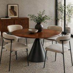 Mesa Comedor Adeline Redonda Walnut