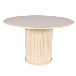 Mesa de comedor Oslo de madera de Roble Blanco Albayalde